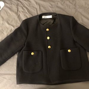 Zara tweed jacket L